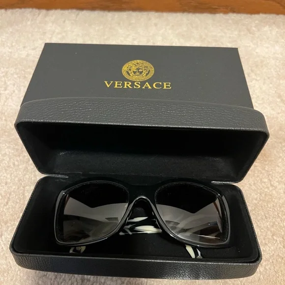 Versace Black Sunglasses for Women - Picture 1 of 8